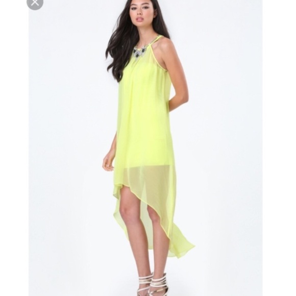 “BEBE” Halter Necklace Dress - Picture 1 of 16